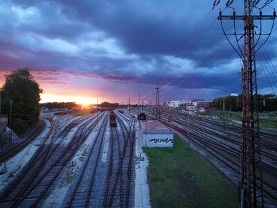 Rail transportation sky
