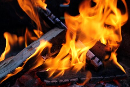 Flame hot burn photo