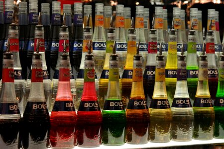 Benefit from cocktail bar glass bottles