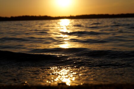 Lake setting sun germany photo