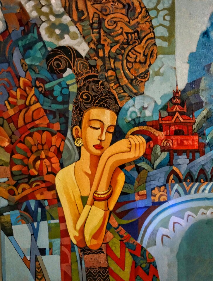 Myanmar burmese painting