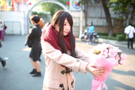 Warm snow flowers bouquet
