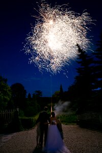 Fireworks night wedding