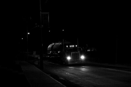 Transport black truck