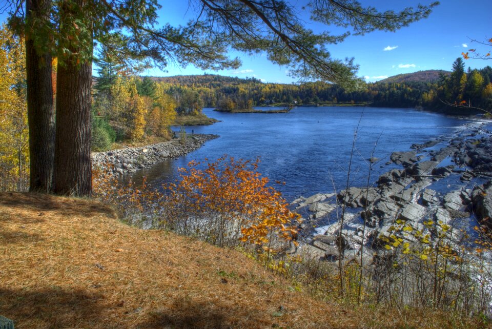 Landscape river autumn landscape