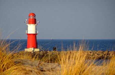 Lighthouse baltic sea warnemünde photo