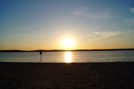 Lake setting sun germany