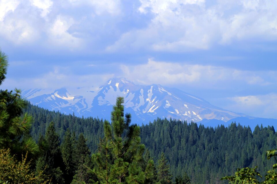 Mountain snow-capped peak