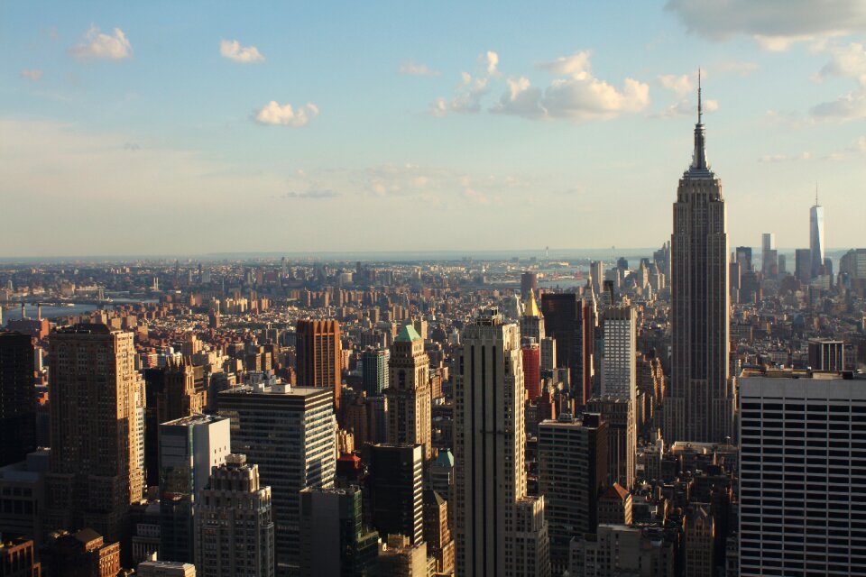 Rooftop skyline skyscrapers