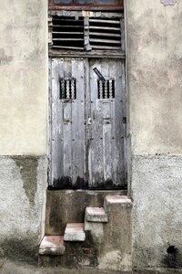 Old door house entrance wooden door photo