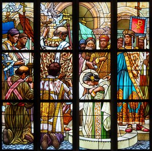 Stained-glass windows baptism christianity