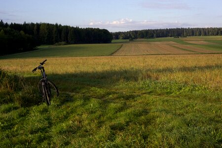 Bike landscape fields photo