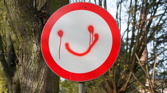 A ban on smiley smiley funny