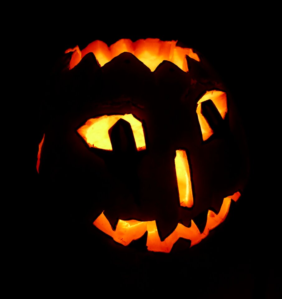 Faces pumpkin decoration autumn