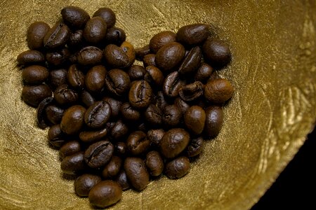 Coffee beans brown love photo