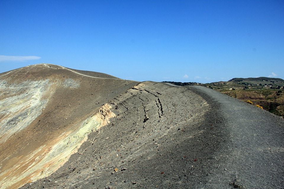 Vulcano aeolian islands crater rim