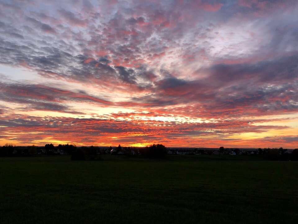 Afterglow sunset sky