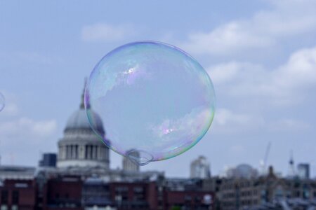 Sky soap bubbles photo