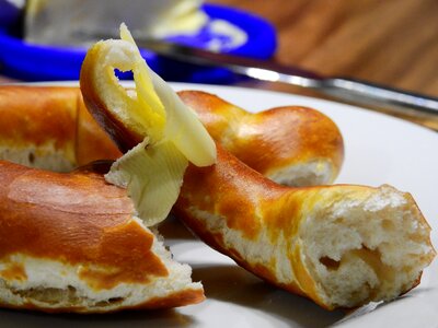 Pretzels pastries bakery products eat