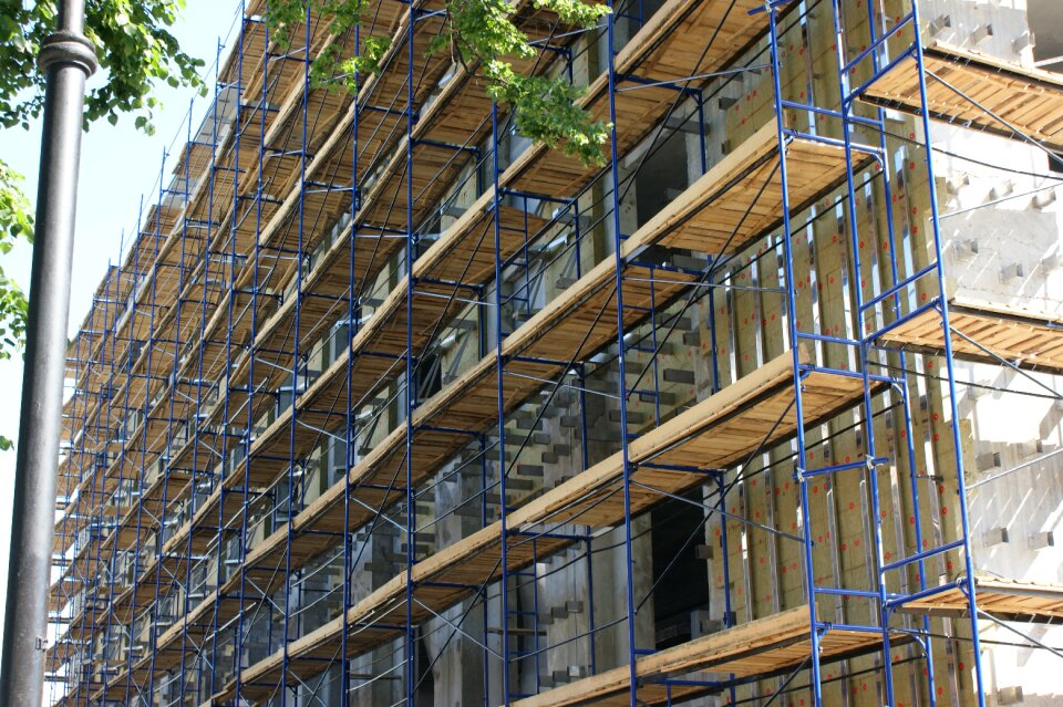 The façade of the new development business center