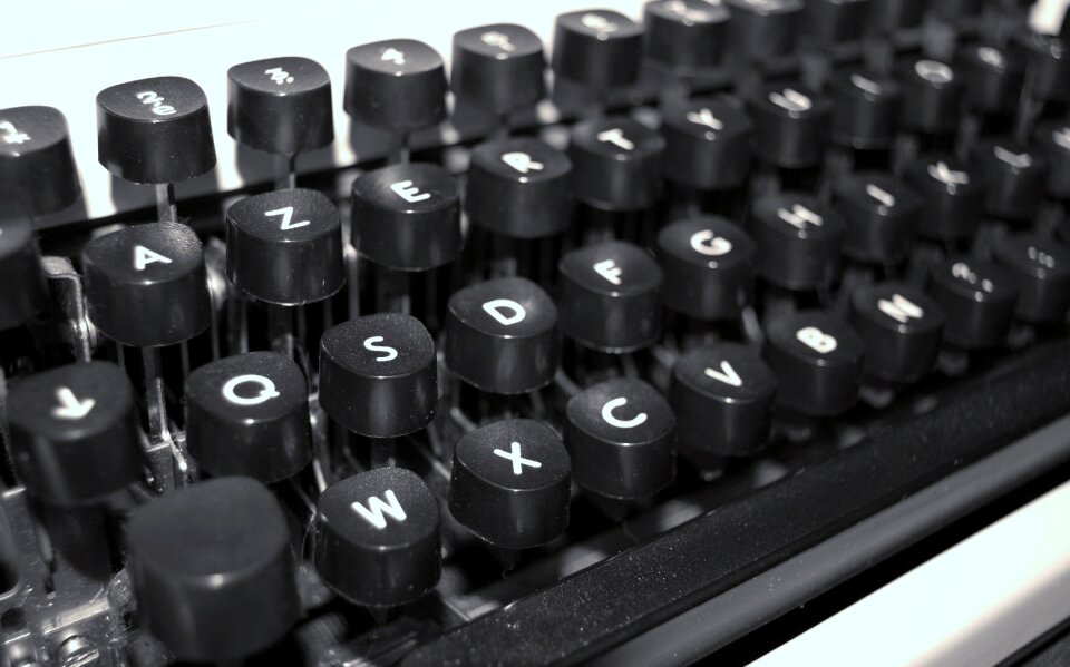 Black and white letters retro
