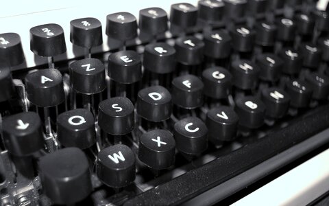 Black and white letters retro