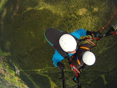 Paragliding flying courage
