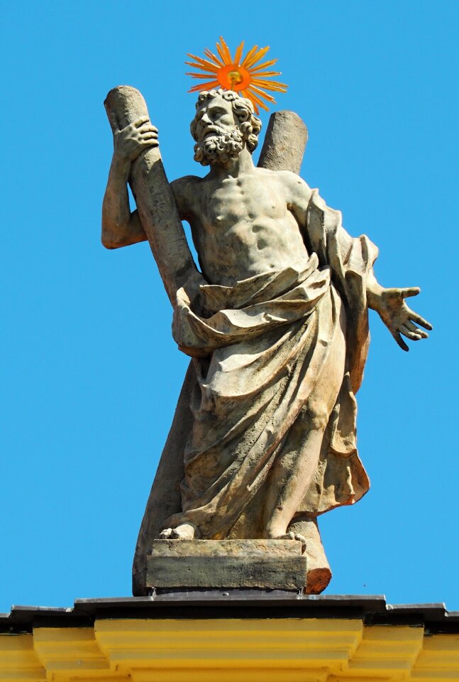 The apostle saint andrew the statue of