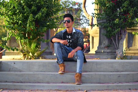 Fashion outside portrait