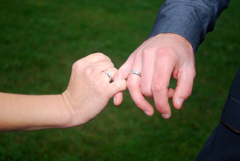 Connected hands love fidelity