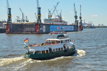 Elbe hanseatic city ship photo