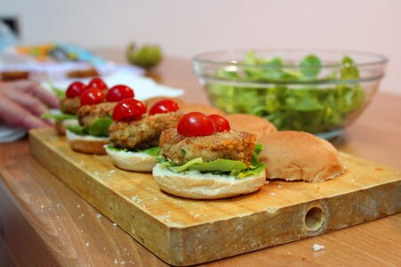 Burger food chickpeas