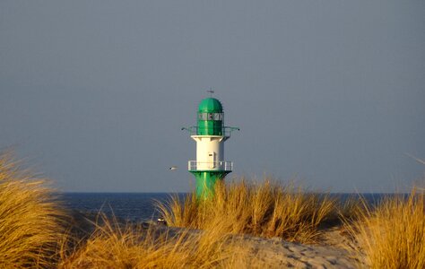 Lighthouse baltic sea warnemünde photo