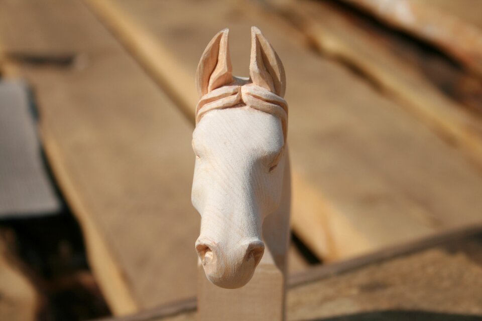 Woodcarving horse mongolia