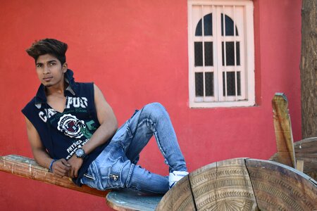 Fashion outside portrait