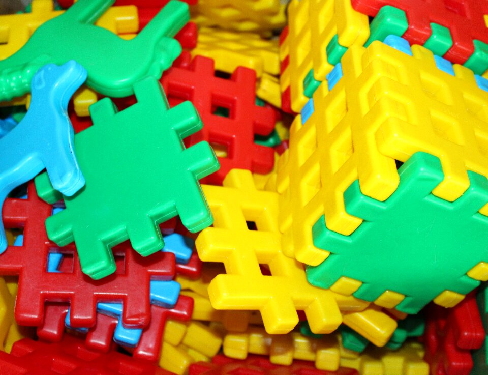 Toys play colorful toys