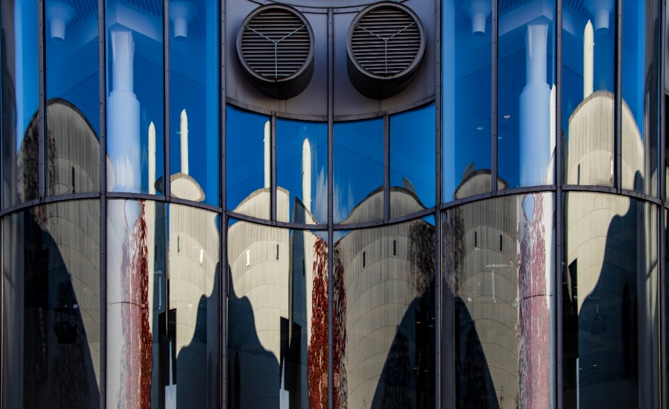 Glass facade building modern