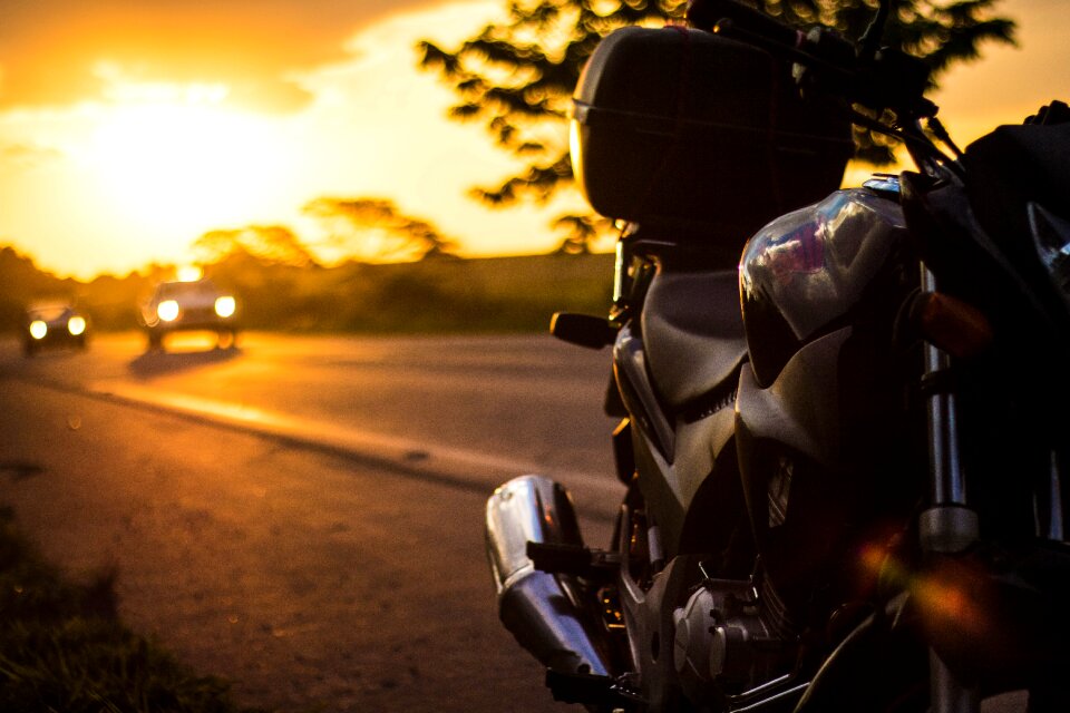 Road sunset landscape