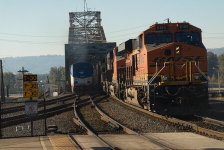 Railway railroad tracks photo