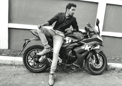 Blackandwhite cool alpha male