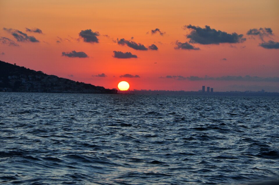 Sunset background marine