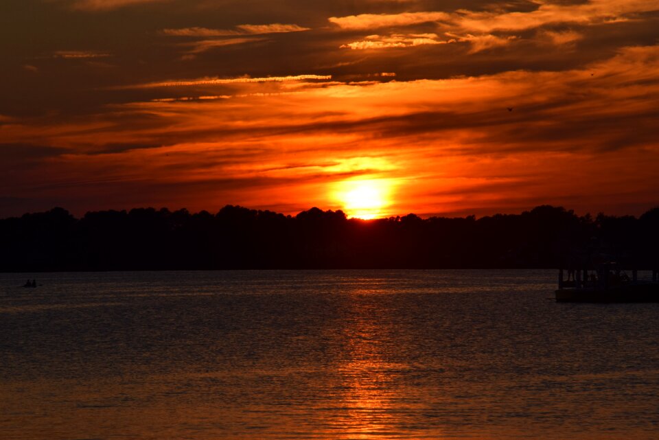Sunset beach sea sky