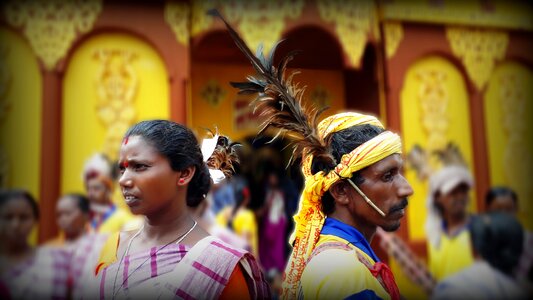 Indian cultural sawtali dance photo