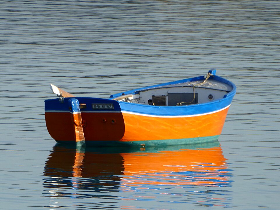 Blue orange reflection