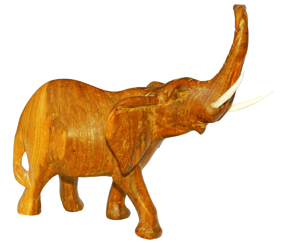 Wood figure hand labor