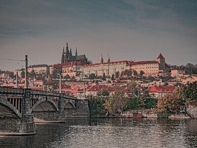Bridge czech republic prague castle photo