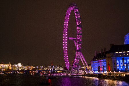 Ferris wheel bike night lights photo