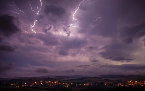 Weather lilac lightning photo