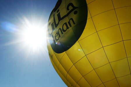 Sunshine blue day hot air balloon