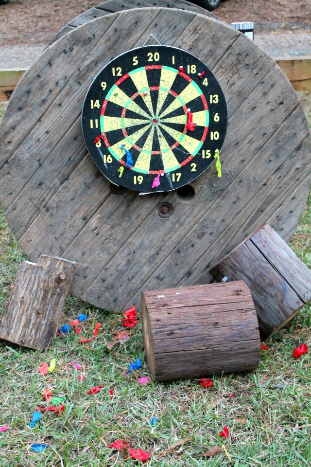 Dart board wood fun
